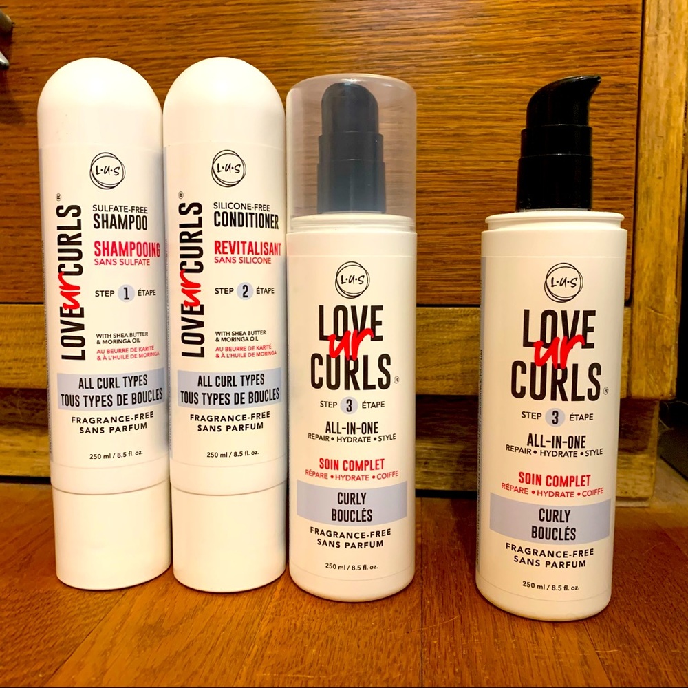 LUS Love Ur Curls 3-Step Curly Fragrance-Free